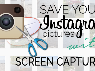 Save Instagram pictures with screen captures