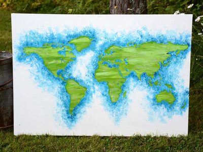 Världskarta på canvas