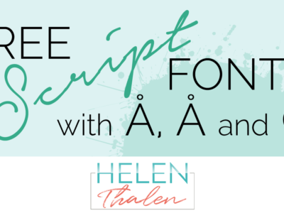 Free script fonts with swedish letters