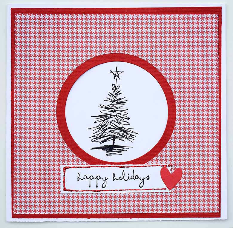 Quick Christmas card with Tim Holtz christmas tree