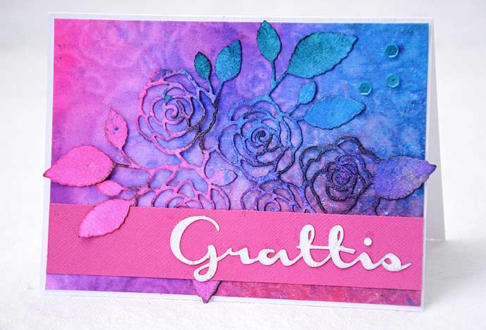 Card with cutout roses by Helens Color Life